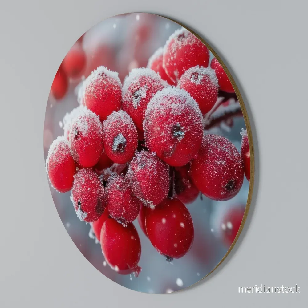 WINTER’S CRIMSON TREASURES Rund väggdekor WINTER’S CRIMSON TREASURES Rund väggdekor
