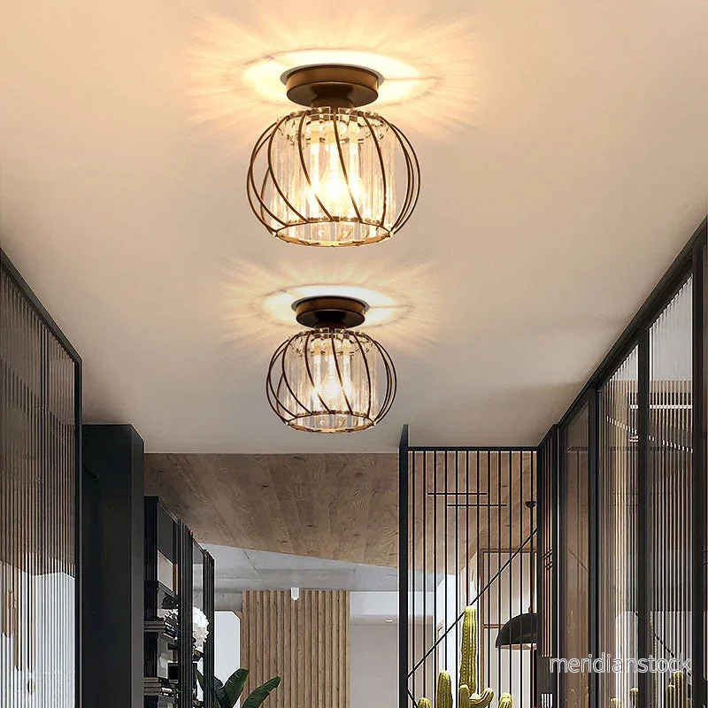 Taklampa i glas – nordisk minimalistisk plafond för hall - Bild 3