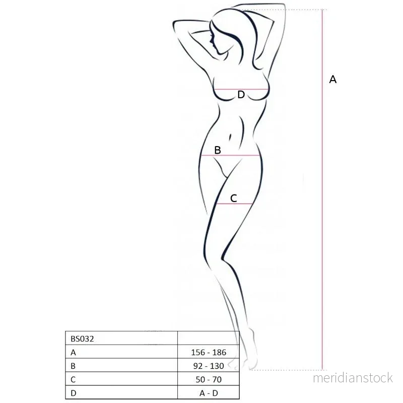 PASSION - WOMAN BS032 RED BODYSTOCKING ONE SIZE - Bild 2