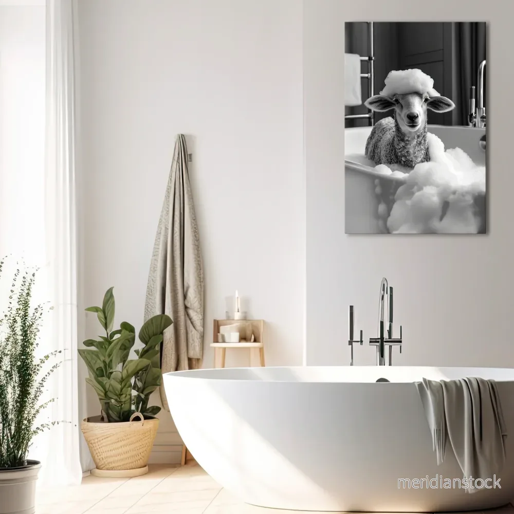 BUBBLE BATH BAA Vertical Canvas Print BUBBLE BATH BAA Vertical Canvas Print