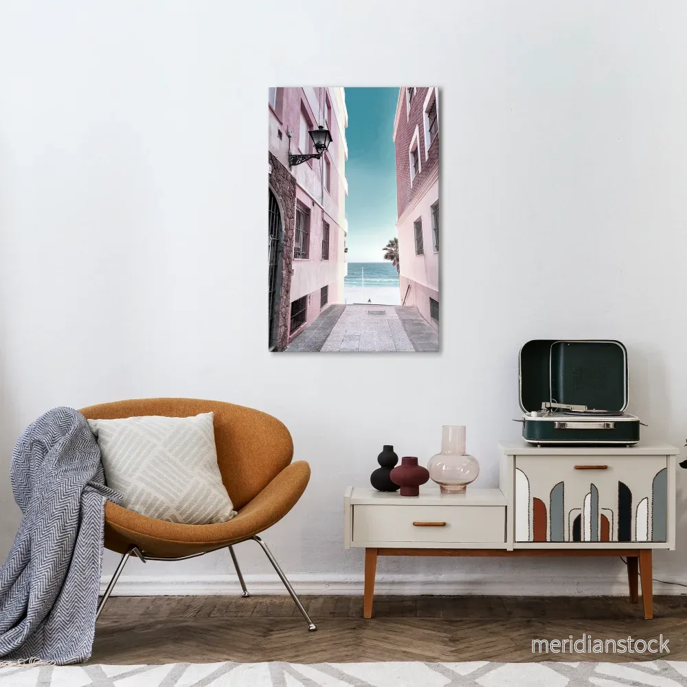 OCEAN'S WHISPER PATH Vertical Canvas Print - Bild 2