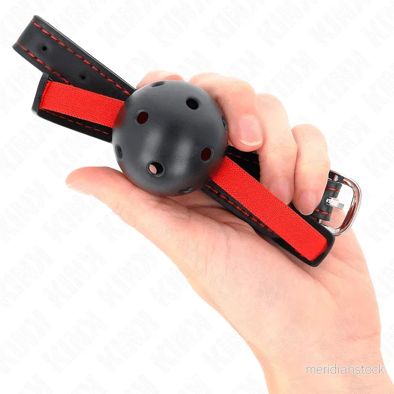 KINK - HOLLOW HARD MOUTH 4.5 CM GAG WITH ELASTIC BELT 56 x 1.5 CM - Bild 3