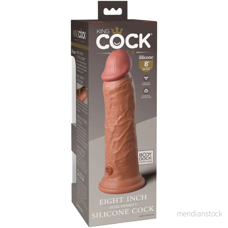 KING COCK - ELITE REALISTIC SILICONE DILDO 20.3 CM CARAMEL
