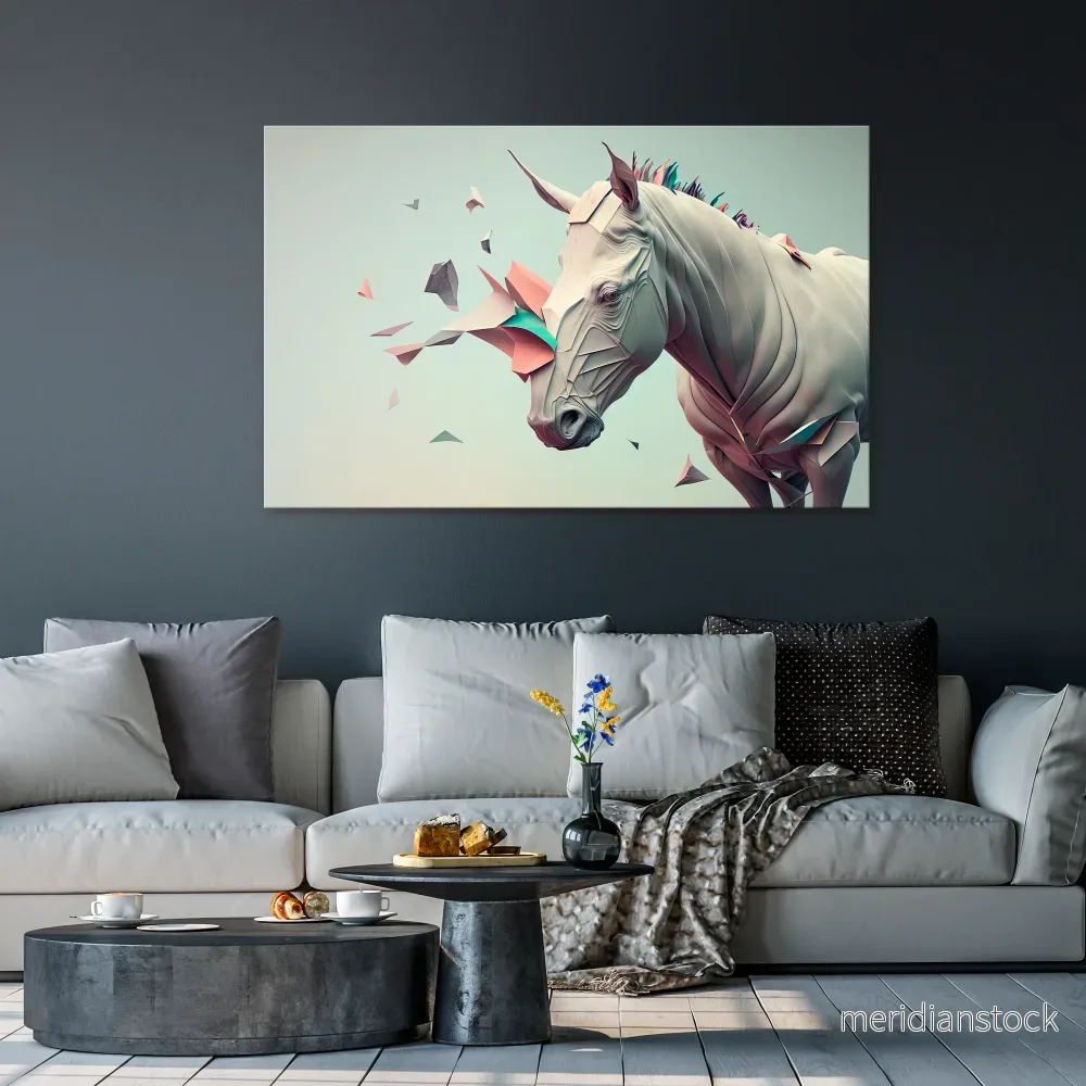 FUTURISTIC HORSE Horizontal Canvas Print FUTURISTIC HORSE Horizontal Canvas Print