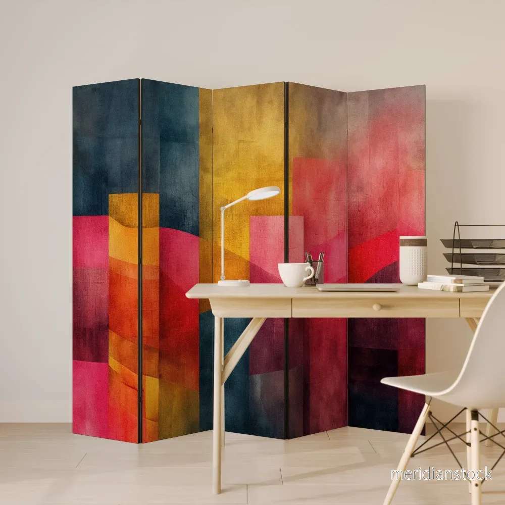 COLORFUL SOUNDS Dekorativ rumsavdelare – 5 paneler - Bild 3