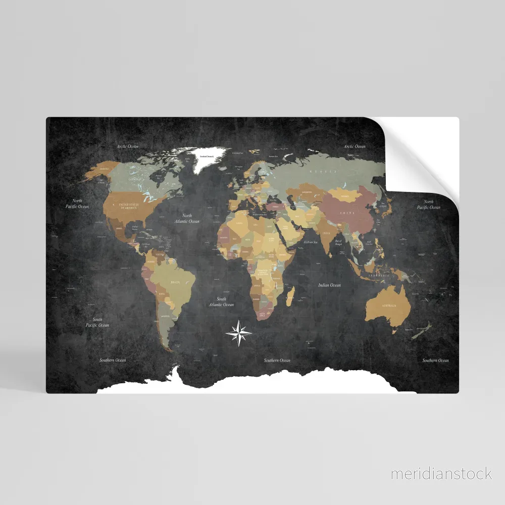 CONTINENTS OF CREATIVITY Självhäftande Horisontell Poster CONTINENTS OF CREATIVITY Självhäftande Horisontell Poster