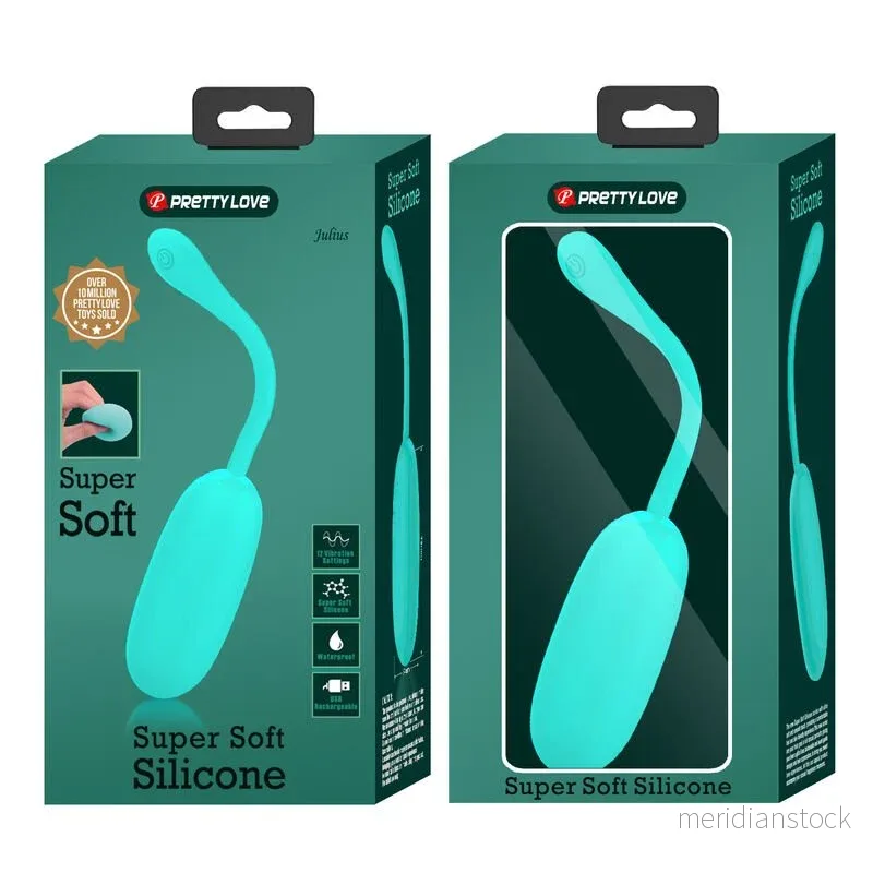 PRETTY LOVE - JULIUS WATERPROOF-RECHARGEABLE VIBRATING EGG AQUA GREEN - Bild 3