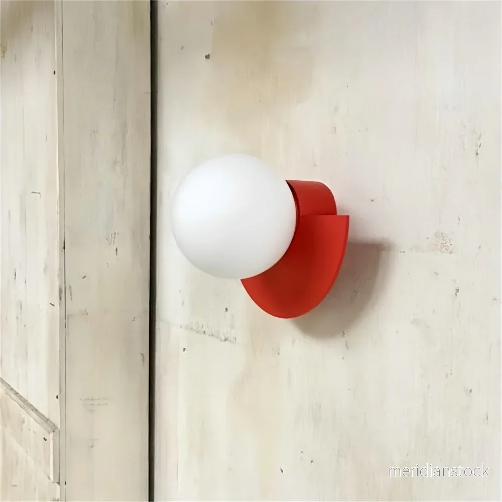 Vägglampa halvcirkel – modern nordisk design i 6 färger - Bild 2