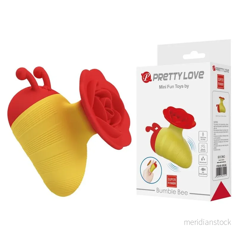 PRETTY LOVE - LITTLE BEE RECHARGEABLE CLITORAL STIMULATOR 7 MODES RED/YELLOW - Bild 2
