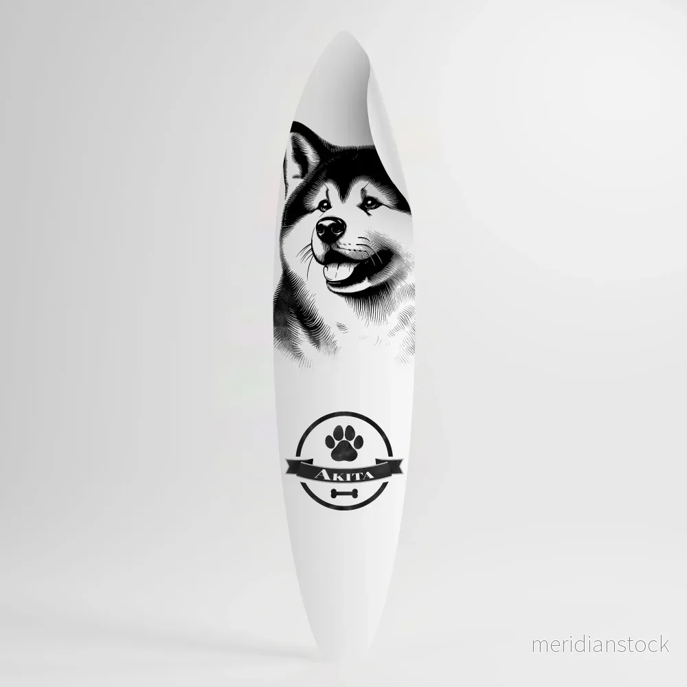 AKITA DOG Väggdekal surfbräda