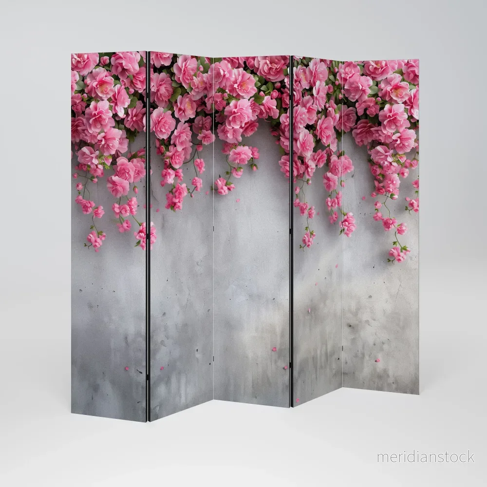 SERENE FLOWER FOLD Dekorativ rumsavdelare – 5 paneler