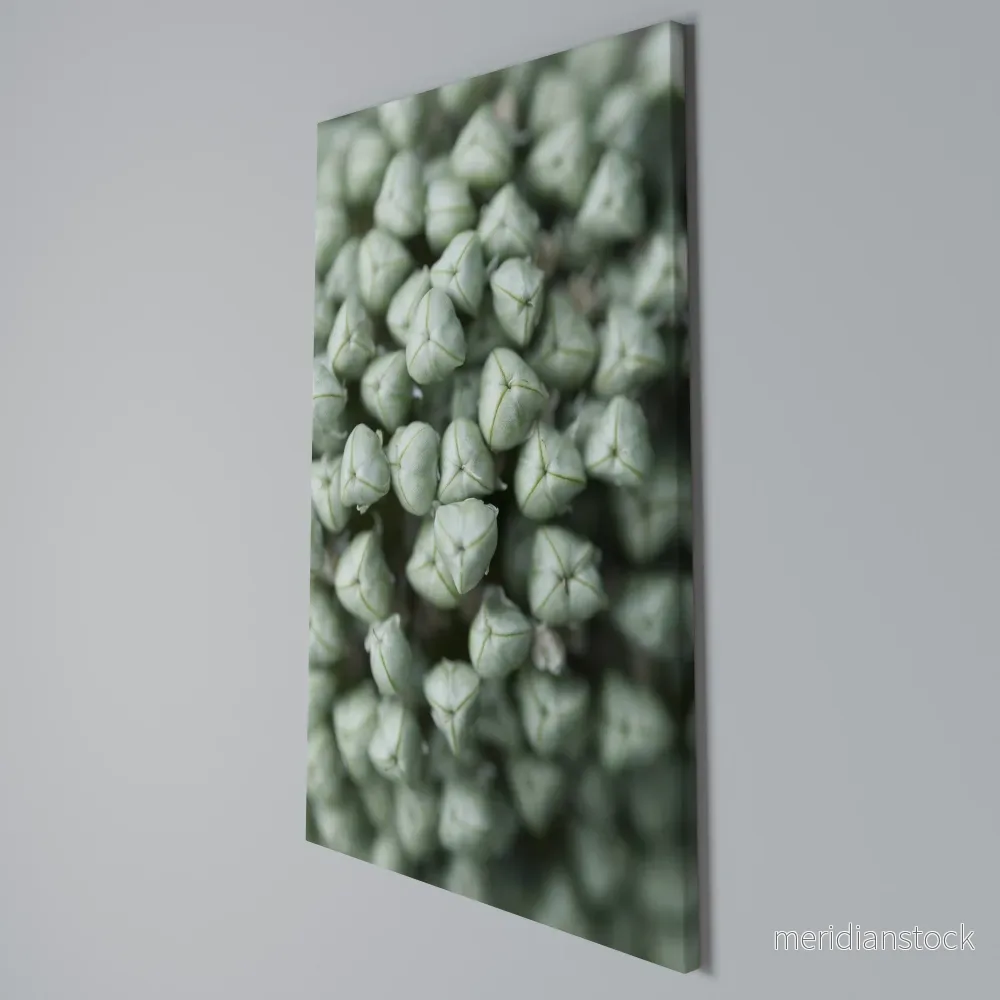 TEXTURED GREEN TIDBITS Vertical Canvas Print - Bild 3