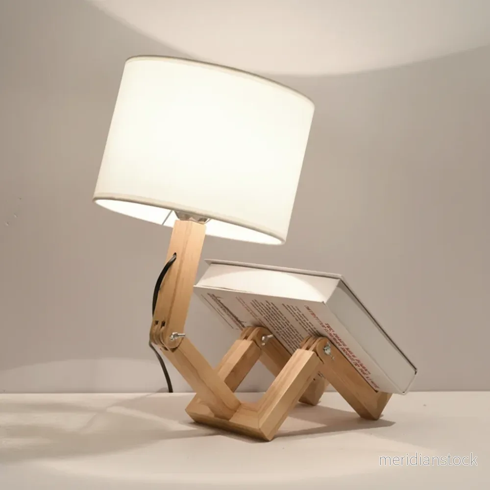 Justerbar träbordslampa - Lampique - Bild 2