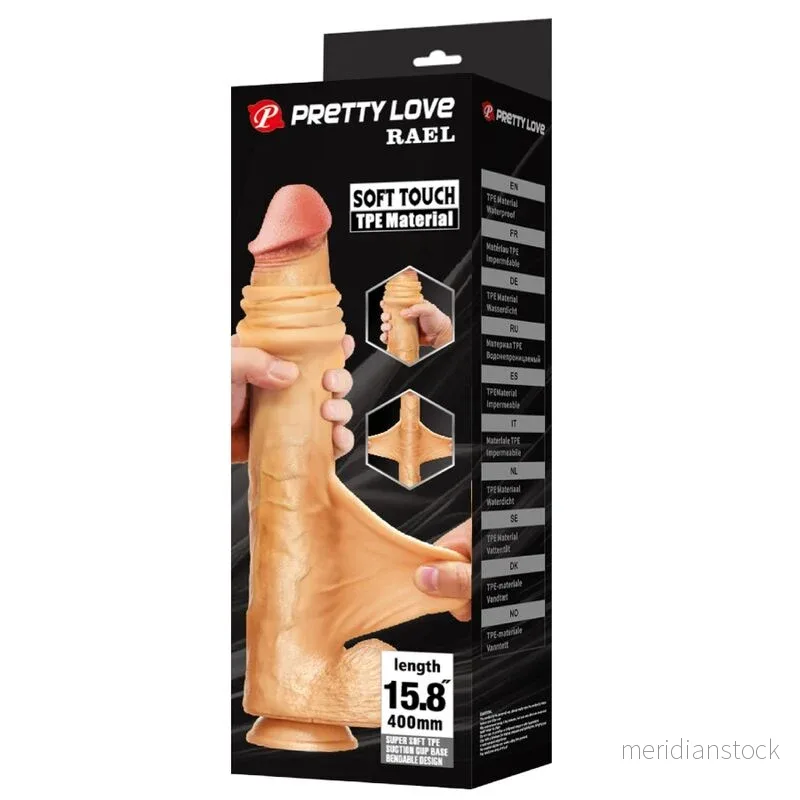 PRETTY LOVE - RAEL FLEXIBLE REALISTIC DILDO WITH SUCTION CUP 40 CM -Ø- 6 CM BROWN - Bild 2