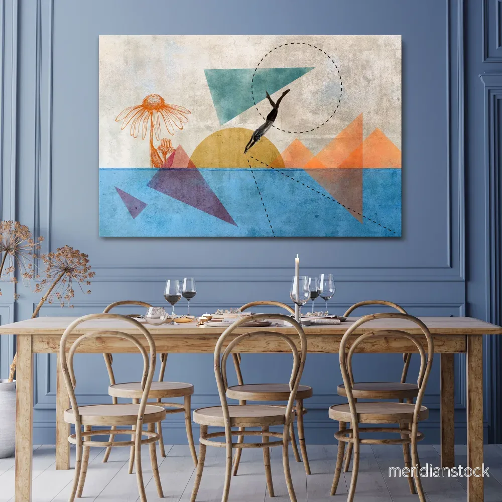JUMP AROUND THE SHAPES Horizontal Canvas Print JUMP AROUND THE SHAPES Horizontal Canvas Print
