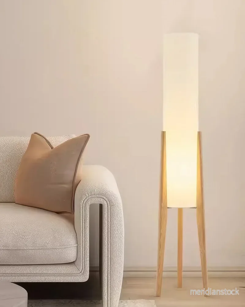 Golvlampa LED i valnöt – wabi-sabi i massivt trä - Bild 3