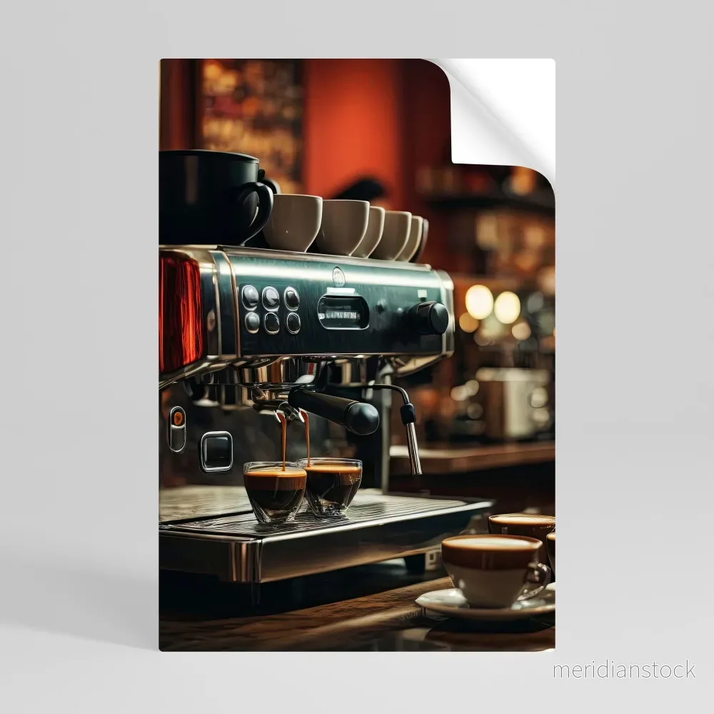 BARISTA’S DREAM MACHINE Självhäftande Vertikal Poster - Bild 2