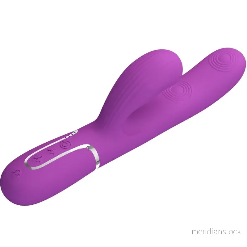 PRETTY LOVE - PERLITA 3 IN 1 MULTIFUNCTION RABBIT VIBRATOR PURPLE - Bild 2
