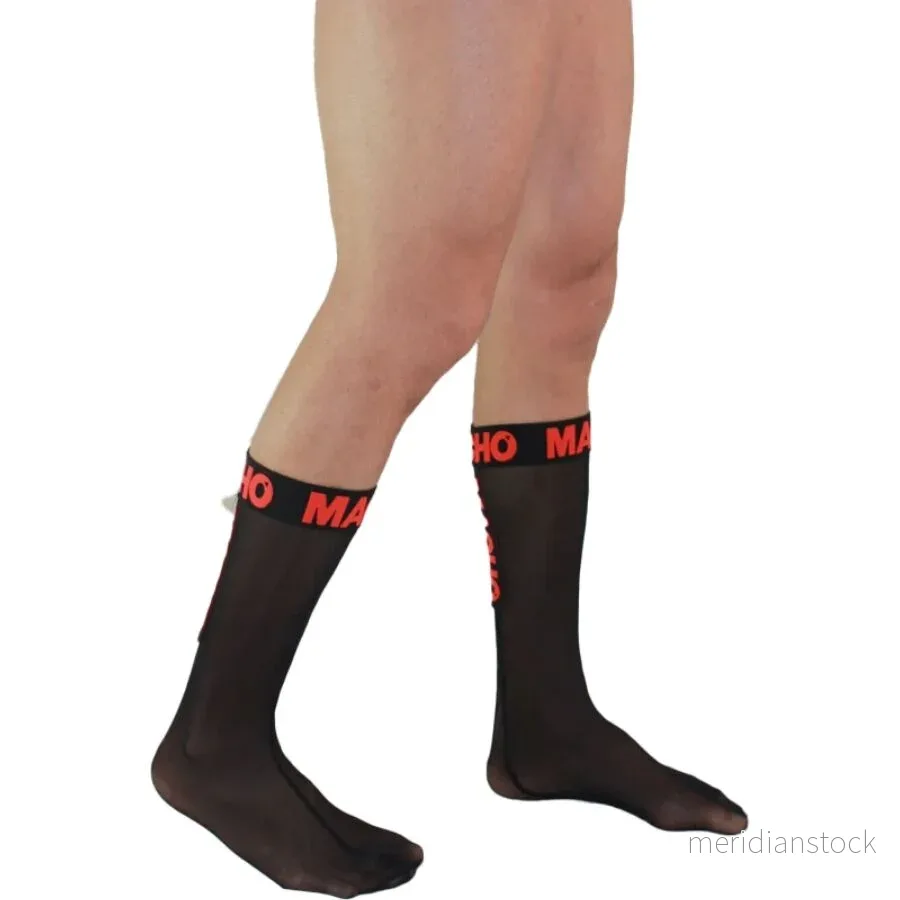 MACHO - THIN SOCKS ONE SIZE BLACK/RED - Bild 3