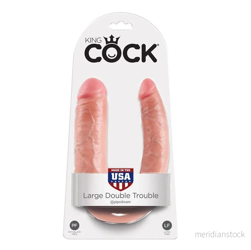 KING COCK - U-SHAPED LARGE DOUBLE TROUBLE FLESH 17.8 CM - Bild 2