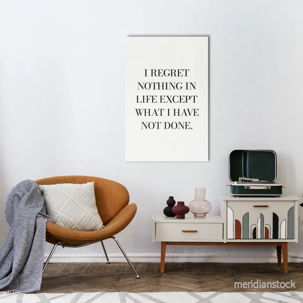 REGRET NOTHING Vertical Canvas Print - Bild 2