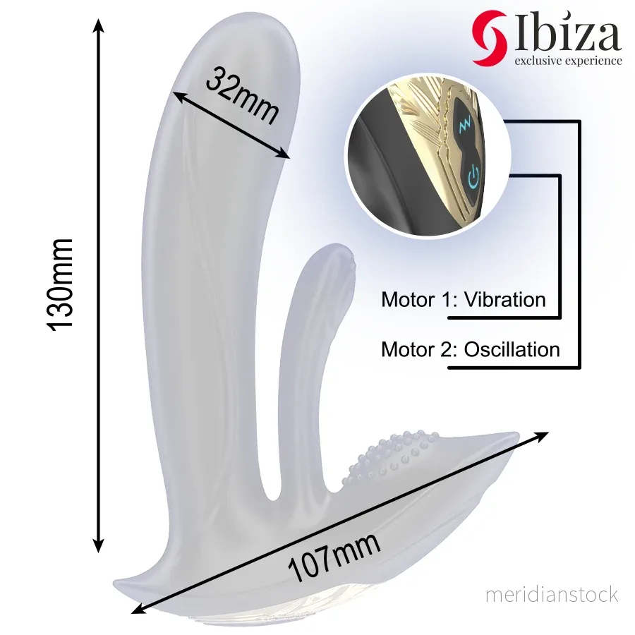 IBIZA - WEARABLE VIBRATOR WITH G-SPOT AND CLITORIS STIMULATION WITH REMOTE CONTROL - Bild 3