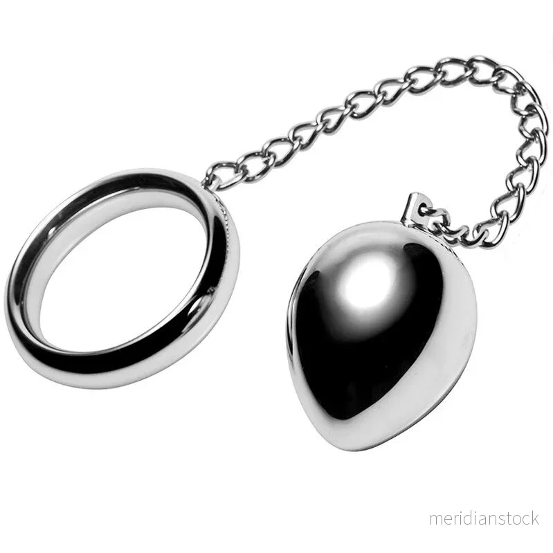 METAL HARD - COCK RING 50MM + CHAIN WITH METAL BALL - Bild 2