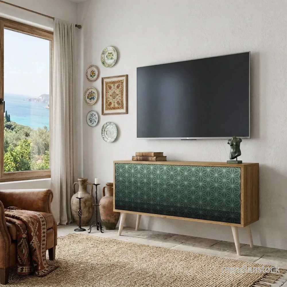 ORNAMENTAL GLIMMER Kompakt TV-bänk med 2 dörrar - Bild 3