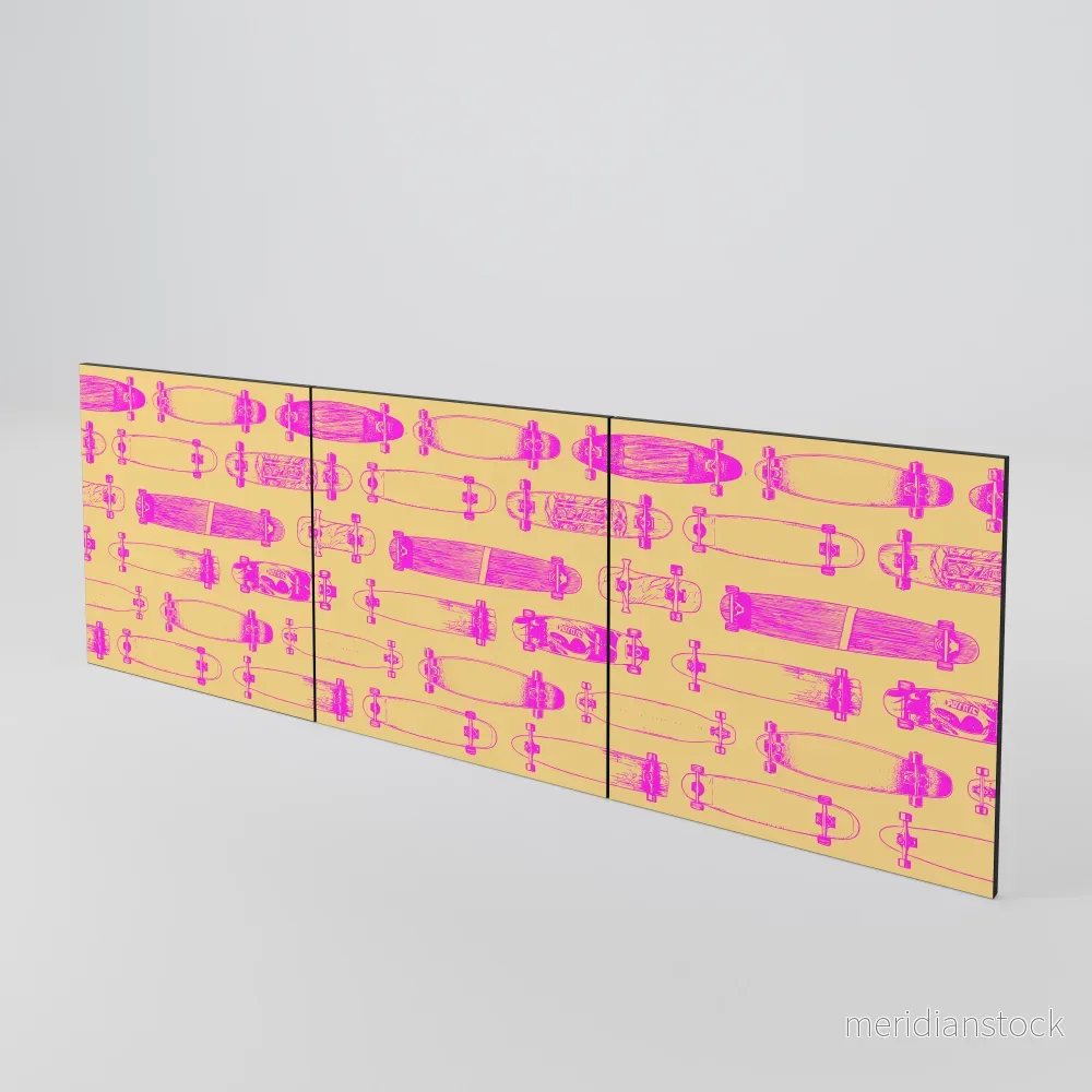 SKATEBOARD ARTISTRY Luckset med 3 dörrar till sideboard - Bild 3
