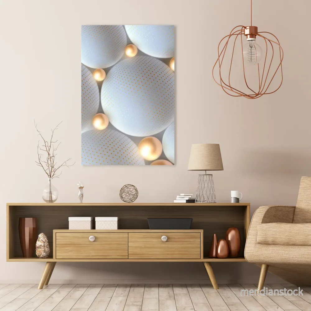 LUMINOUS SPHERICAL HARMONY Vertical Canvas Print