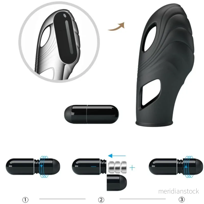 PRETTY LOVE - LICH SILICONE FINGER VIBRATOR BLACK