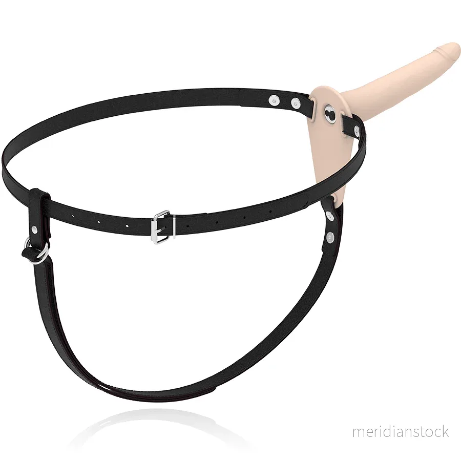 FETISH SUBMISSIVE HARNESS - FLESH SILICONE VIBRATOR 15 CM - Bild 3