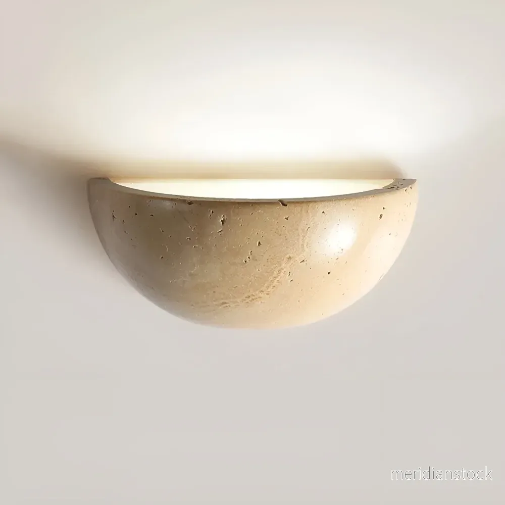 Halvrund LED Wabi-Sabi vägglampa – ZenGlow Halvrund LED Wabi-Sabi vägglampa – ZenGlow