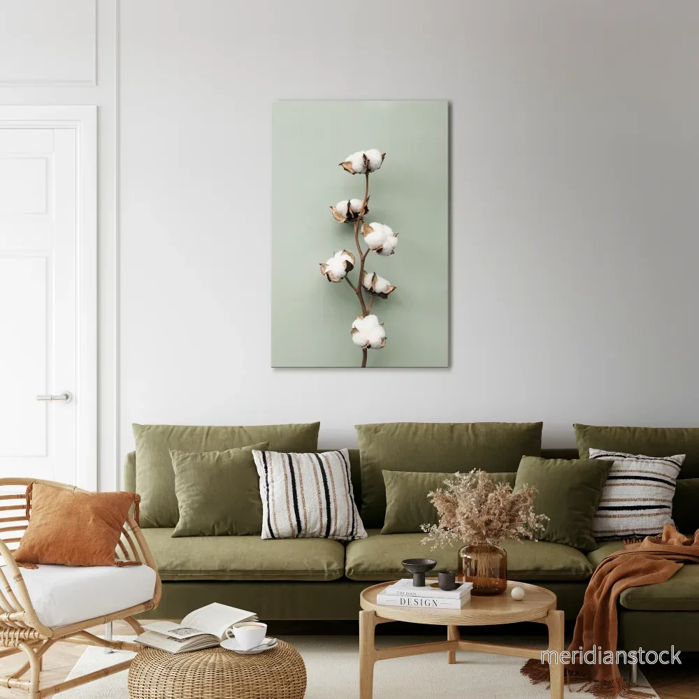 COTTON DREAMS UNFOLDED Vertical Canvas Print - Bild 2