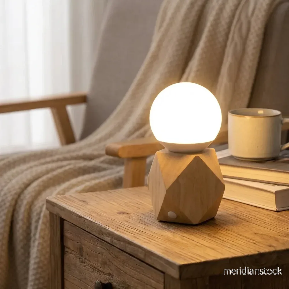 Sängbordslampa med geometrisk bas - Nordiqueo - Bild 2