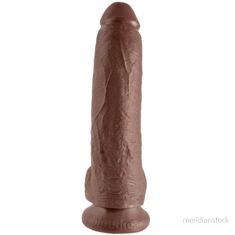 KING COCK - 9 DILDO BROWN WITH BALLS 22.9 CM - Bild 3