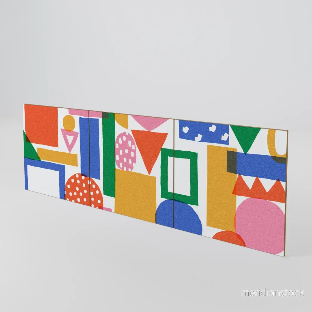 GEOMETRIC GLIMMER Luckset med 3 dörrar till sideboard