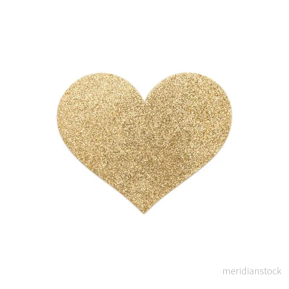 BIJOUX - INDISCRETS FLASH GOLDEN HEART NIPPLE COVERS