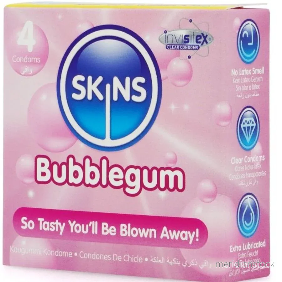 SKINS - BUBBLEGUM PREMIUM CONDOMS PACK 4 - Bild 2