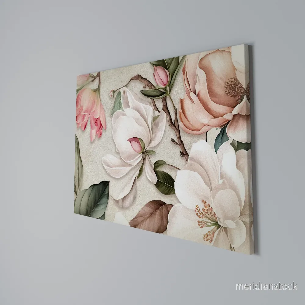 FLORAL GRACE Horizontal Canvas Print - Bild 3