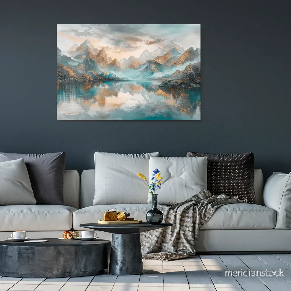 AZURE SUMMITS Horizontal Canvas Print - Bild 2