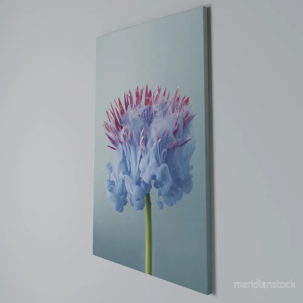 MISTY BLUE EXPLOSION Vertical Canvas Print - Bild 3