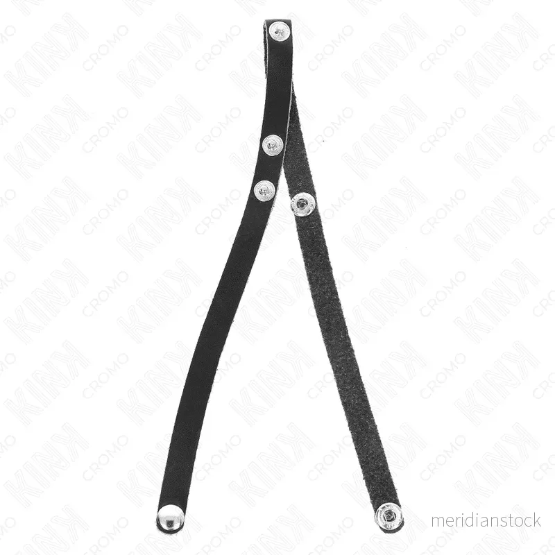 KINK - LEATHER PENIS RING WITH PRESSURE CLOSURE 39 X 1 CM - Bild 3