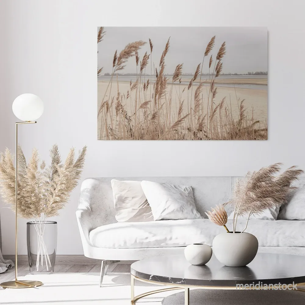 BREEZY STRAW HARMONY Horizontal Canvas Print