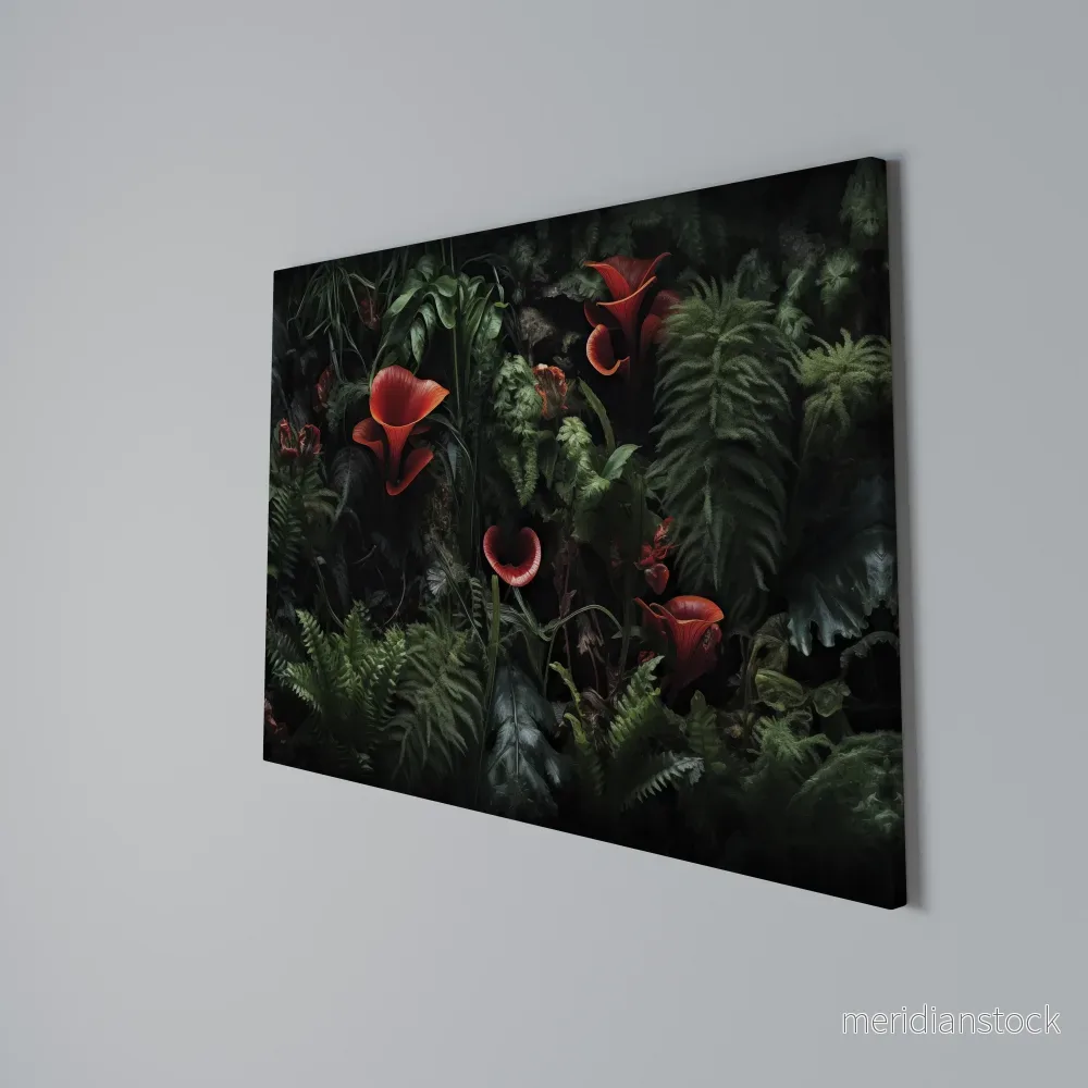 CRIMSON FERNS Horizontal Canvas Print - Bild 3