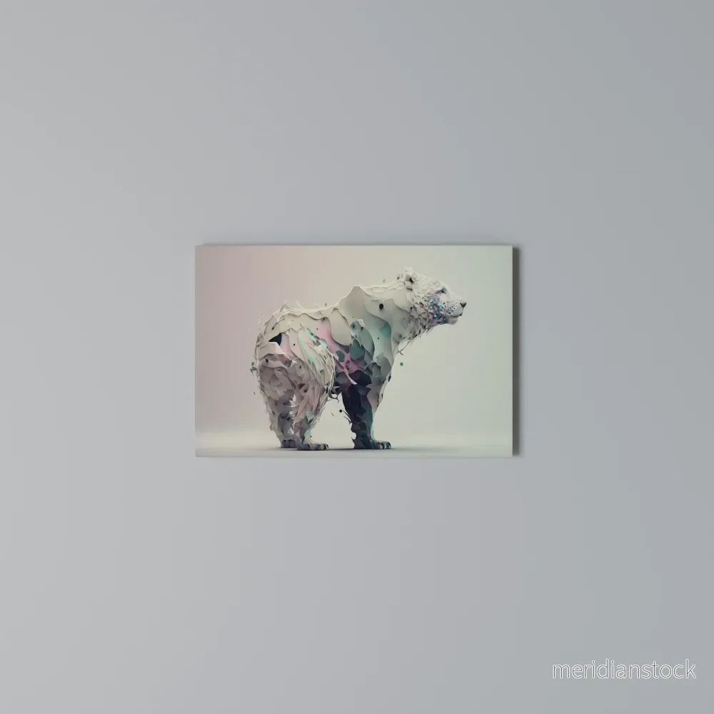 FUTURISTIC BEAR Horizontal Canvas Print - Bild 3