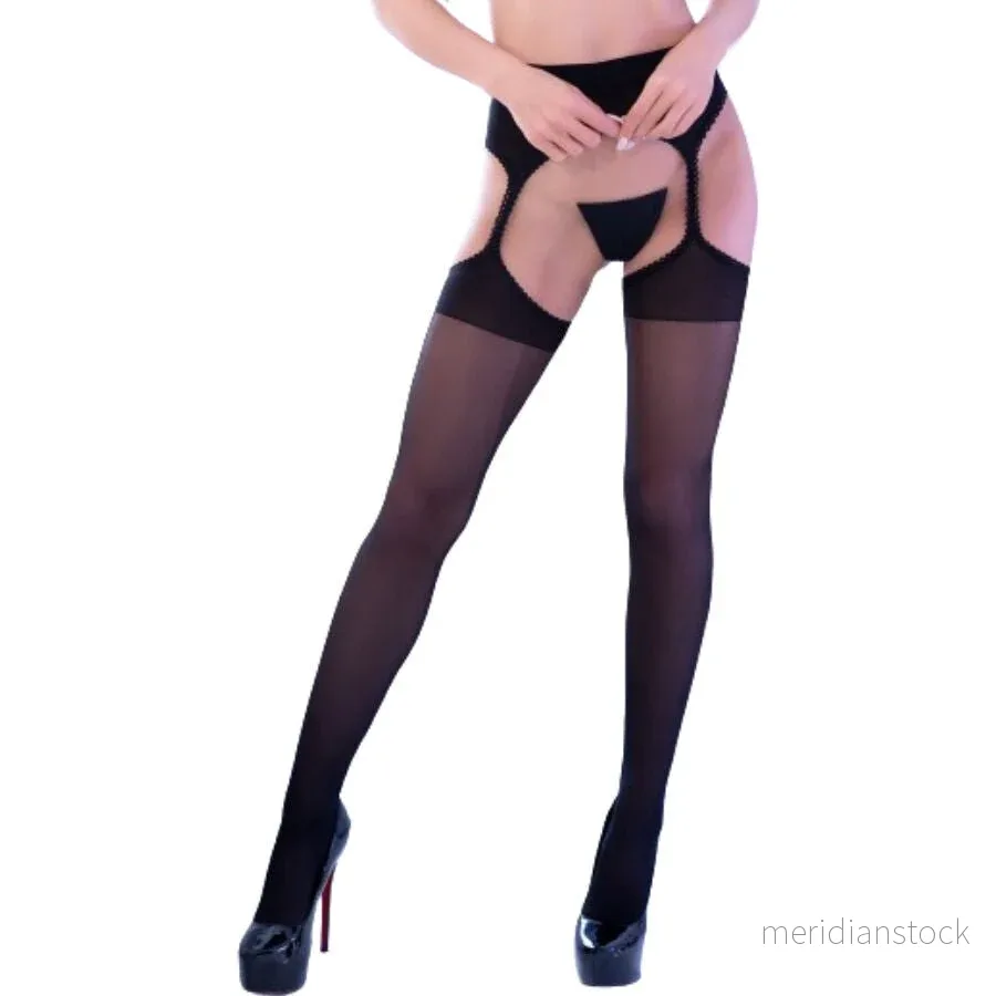 CHILIROSE – CR 4312 GARTER STOCKINGS BLACK S/M CHILIROSE – CR 4312 GARTER STOCKINGS BLACK S/M