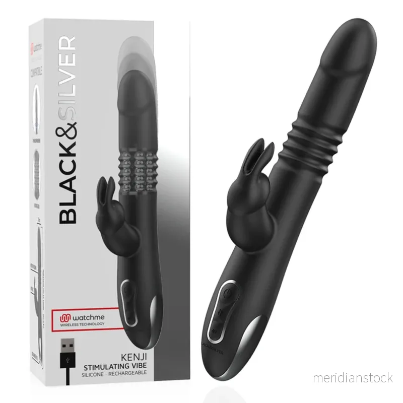 BLACK&SILVER - KENJI UP & DOWN RABBIT VIBRATOR + WATCHME REMOTE CONTROL - Bild 2