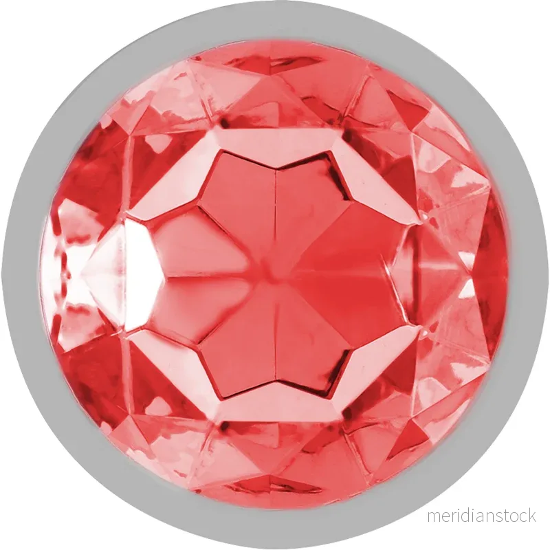 INTENSE - METAL ANAL PLUG WITH RED CRYSTAL SIZE M - Bild 3
