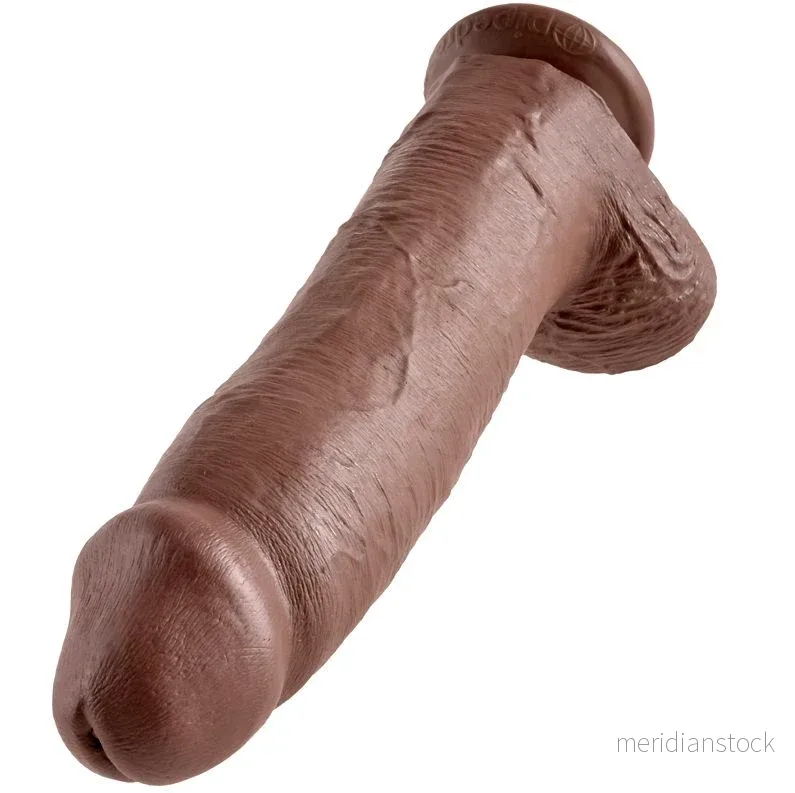 KING COCK - DILDO BROWN WITH BALLS 30.48 CM - Bild 3